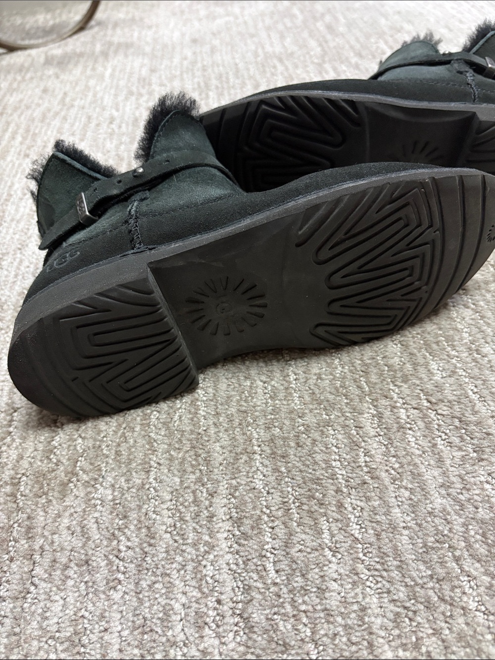UGG Black Shearling-Lined Ankle Booties - Picture 4 of 4